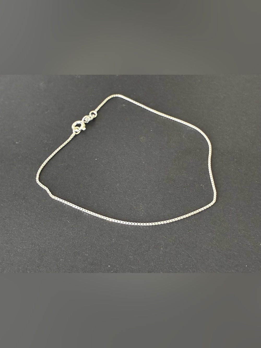 Sterling Silver Box Chain Necklace - Silver 7.5”